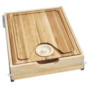 Rev-A-Shelf Wood Classics 16-1/2"W Base Cabinet Cutting Board Full Replacement Drawer System with Soft Close Maple