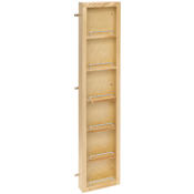 Rev-A-Shelf Wood Classics 12"W x 57"H Base Cabinet Door Mount Pantry (6) Shelf Organizer Panel Maple