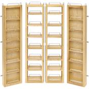 Rev-A-Shelf Wood Classics 12"W x 51"H Swing Out 4 Panel 24 Shelf Pantry Cabinet Organizer Kit Maple