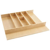 Rev-A-Shelf Wood Classics 2-7/8" Height Trim to Fit Kitchen Silverware Utility Drawer Organizer Insert for Tall Drawers Maple