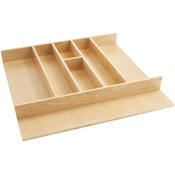 Rev-A-Shelf Wood Classics 2-7/8" Height Trim to Fit Kitchen Silverware Utility Drawer Organizer Insert for Tall Drawers Maple