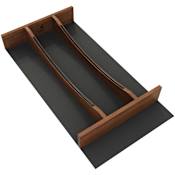 Rev-A-Shelf Craftsman 8-1/4" to 10-1/4" Adjustable Cutlery Organizer Drawer Insert with 4 Compartments and Removable Non-Slip Mat Walnut / Black