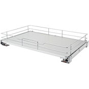 Rev-A-Shelf Contemporary 32-11/16"W Solid Surface Pull Out Cabinet Organizer Shelf with BLUMOTION Soft Close for 36" Base Cabinets Gray