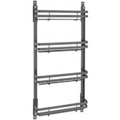Rev-A-Shelf Modern 10-5/8"W Steel Wall / Cabinet Door Mount 4 Shelf Spice Rack Organizer Orion Gray