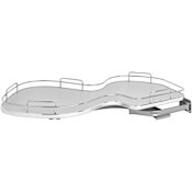 Rev-A-Shelf Contemporary 37-5/8"W Single Tier Cloud Lazy Susan Style Swing out Blind Corner Organizer for Blind Left Cabinet Gray