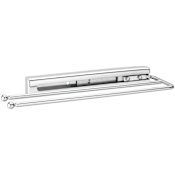 Rev-A-Shelf Sink Classics 12-7/8" Under Sink Sliding Pull Out Double Kitchen Towel Bar Chrome