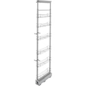 Rev-A-Shelf Modern 4-1/2"W x 73-3/4"H Soft Close Adjustable Shelf Cabinet Pantry Filler Spice Organizer for 9"W Tall Pantry Cabinets Chrome