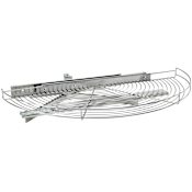 Rev-A-Shelf Classic 33" Half Moon Wire Lazy Susan Shelf Blind Corner Pivot Cabinet Organizer Chrome