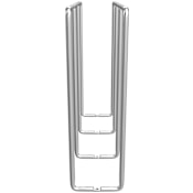 Rev-A-Shelf Classic 3"W x 12"D" Baking Tray Cookie Sheet Pan Organizer Rack for Wall / Base Cabinets Chrome