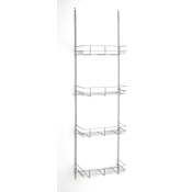 Rev-A-Shelf Classic 12-1/4"W Wall or Door Mount Linen Storage Bathroom Grooming Organizer Rack Chrome