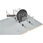 Rev-A-Shelf Wood Classics 7-3/4"W Wire Frame Drop In Pot and Pan Organizer for 4DPS Peg Boards Chrome