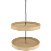 Rev-A-Shelf Classic Double 2 Tier 20" Full Circle Lazy Susan with 24-31" Adjustable Pole for Corner Wall Cabinets Almond