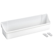 Rev-A-Shelf Classic Pack of (2) - 13-3/4"W Polymer Door or Wall Mount Cabinet Storage Organizer Bins - Pack of 2 White