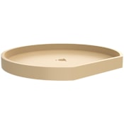 Rev-A-Shelf Classic 1 Shelf 22" D Shaped Lazy Susan with Center Chrome Hub - Shelf ONLY Almond