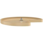 Rev-A-Shelf Classic 1 Shelf 32" Kidney Shaped Lazy Susan with Bottom Mount Rotating Post for Corner Base Cabinets Almond