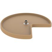 Rev-A-Shelf Classic 28" Polymer Kidney 1-Shelf Lazy Susan Shelf for Corner Base Cabinets (No Post Included) Almond