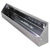 Rev-A-Shelf Sink Classics 16" Slim Stainless Steel Sink Front Tip-Out Tray - Hinges Sold Separately Stainless Steel