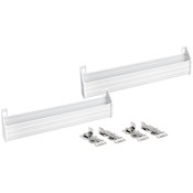 Rev-A-Shelf Sink Classics Pack of (2) 14"W Polymer Slim Tip Out Sink Sponge Tray with Hinges for Sink Base Cabinets White