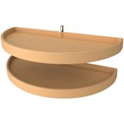 Rev-A-Shelf Classic 2 Tier 39" Half Moon Pivot Lazy Susan for Blind Corner Cabinets Almond
