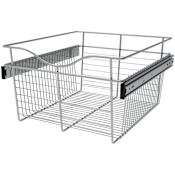 Rev-A-Shelf Classic Closet 18"W x 20"D x 11"H Slide Out Closet Basket for Custom Closet Systems Chrome