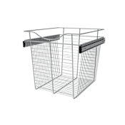 Rev-A-Shelf Classic Closet Pack of (3) 18" Tall Wire Pullout Basket for 20" Deep Closet Polished Chrome