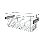 Rev-A-Shelf Classic Closet Pack of (3) 11" Tall Wire Pullout Basket for 12" Deep Closet Polished Chrome