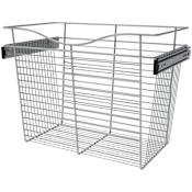 Rev-A-Shelf Classic Closet 240W x 14"D x 18"H Slide Out Deep Closet Basket for Custom Closet Systems Chrome