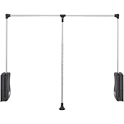 Rev-A-Shelf Classic Closet 35"W Adjustable Pull Down Wardrobe Lift Clothes Closet Bar Rod for Custom Closet Systems Polished Chrome
