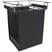 Rev-A-Shelf Sidelines 18"W x 21"H Pull Out Laundry Clothes Hamper with Slides and Canvas Hamper Liner Bag Black