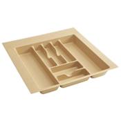 Rev-A-Shelf Value Line 21-3/4"W Polymer Trim to Fit Cutlery Silverware Tray Drawer Insert Organizer Almond