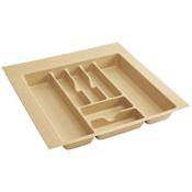 Rev-A-Shelf Value Line 21-3/4"W Polymer Trim to Fit Cutlery Silverware Tray Drawer Insert Organizer Almond
