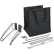Rev-A-Shelf Sidelines 15-1/4"W Pull Out / Tip Out Cloth Laundry Clothes Hamper System for Bottom Hinge Custom Closet Systems Black