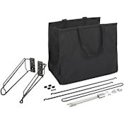 Rev-A-Shelf Sidelines 21-1/4"W Pull / Tip Out Cloth Laundry Hamper System for Bottom Hinge Cabinets and Custom Closet Systems Black