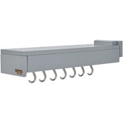 Rev-A-Shelf Glideware 6"W Pull Out Cookware Pots and Pan Hanging Rack Slide Out Organizer for Base Cabinets Gray