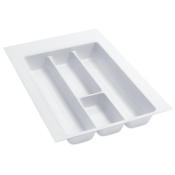 Rev-A-Shelf Value Line 14-1/4"W Polymer Trim to Fit Glossy Utensil Tray Drawer Insert Organizer White