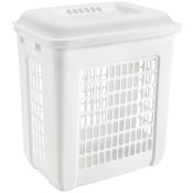 Rev-A-Shelf Classic Closet 14"W x 20"H Polymer Breathable Replacement Laundry Hamper Basket with Lid White