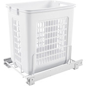 Rev-A-Shelf Value Line 14-1/4"W Polymer Pull Out Sliding Laundry Basket Clothes Hamper White