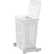 Rev-A-Shelf Value Line 18-3/4"W Polymer Pull Out Laundry Basket Clothes Hamper with Lid White
