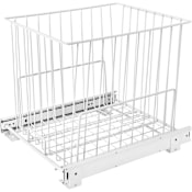 Rev-A-Shelf Value Line 14-3/4"W Steel Wire Pull Out Laundry Clothes Hamper for Vanity/Closet Applications White