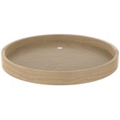 Rev-A-Shelf Lazy Daisy Banded Wood Single 1 Shelf 20" Full Circle Bottom Mount Lazy Susan with Swivel Bearing for Corner Wall Cabinets - No Post Maple