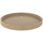 Rev-A-Shelf Lazy Daisy Banded Wood Single 1 Shelf 24" Full Circle Bottom Mount Swivel Bearing Lazy Susan for Corner Base Cabinets - 57 lb Capacity - No Post Maple