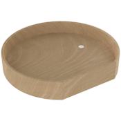 Rev-A-Shelf Lazy Daisy 20" 1 Shelf Natural Wood Tall Rim D Shaped Flat Side Lazy Susan for Corner Wall Cabinets with Swivel Bearing Base Maple