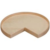 Rev-A-Shelf Lazy Daisy 28" Natural Wood Kidney Lazy Susan for Corner Base Cabinets with Swivel Bearing Base - 64 Lb Capacity Maple