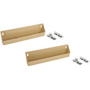 Rev-A-Shelf Lazy Daisy Set of (2) 14" Polymer Deluxe Tip Out Trays with Hinges for Sink Base Cabinets Almond