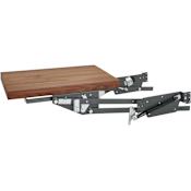 Rev-A-Shelf Contemporary 13-1/4"W Appliance / Mixer Cabinet Lift Stand System Shelf with Soft Close Slides for 18" Full Access Base Cabinets Walnut / Orion Gray