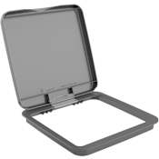 Rev-A-Shelf Classic Polymer Bi-Directional Lid for 27 Qt Waste Containers Glossy Silver