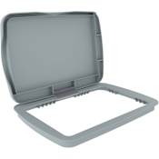 Rev-A-Shelf Classic Polymer Bi-Directional Lid for 32 Qt Waste Containers Glossy Gray