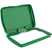 Rev-A-Shelf Classic Polymer Bi-Directional Lid for 32 Qt Waste Containers Glossy Green