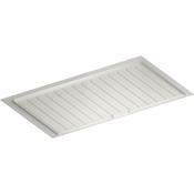 Rev-A-Shelf Classic 40-1/2" W Polymer Trim to Fit Under Sink Drip Tray for 39"-42" Sink Base Cabinets Clear Polyurethane White