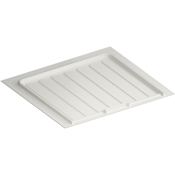 Rev-A-Shelf Classic 22-1/2" W Polymer Trim to Fit Under Sink Drip Tray for 21"-24" Vanity Sink Base Cabinets Clear Polyurethane White